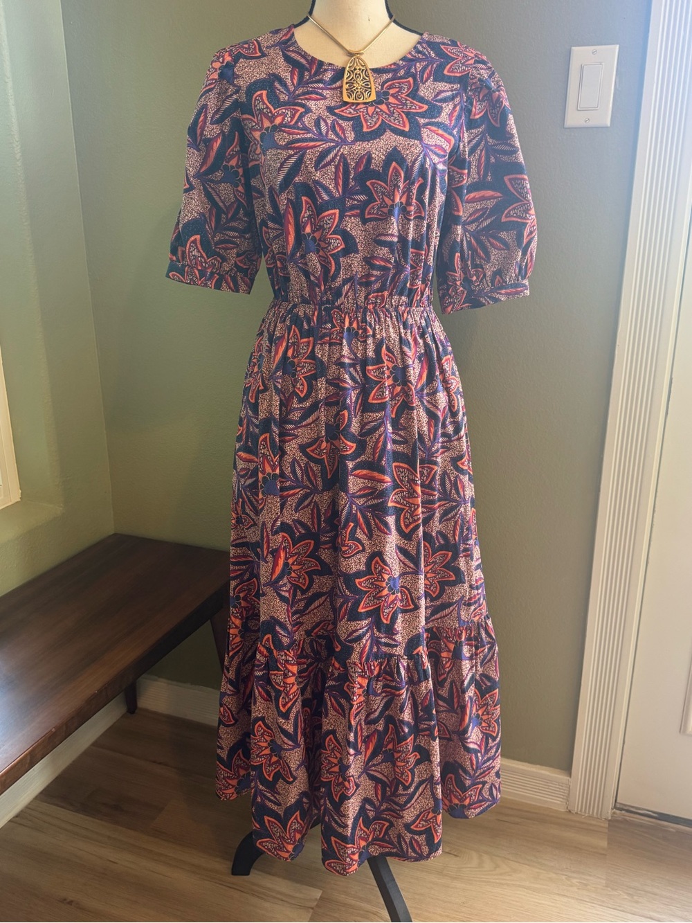 Evereve 100% Cotton Floral Maxi Dress